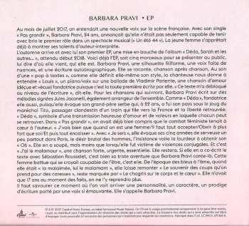 CD Barbara Pravi: Barbara Pravi