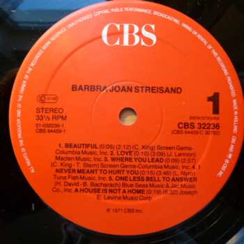 LP Barbra Streisand: Barbra Joan Streisand