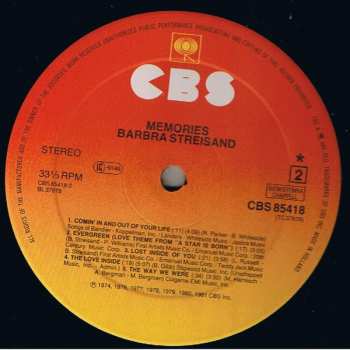 LP Barbra Streisand: Memories
