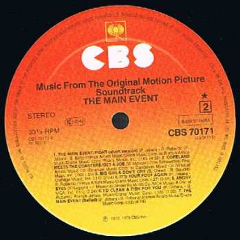 LP Barbra Streisand:  The Main Event (A Glove Story) (Music From The Original Motion Picture Soundtrack)
