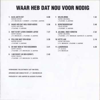 CD Barend Servet: Waar Heb Dat Nou Voor Nodig