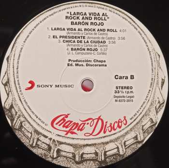 LP Barón Rojo: Larga Vida Al Rock And Roll LTD