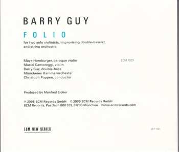 CD Barry Guy: Folio