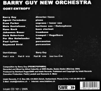 CD Barry Guy New Orchestra: Oort-Entropy