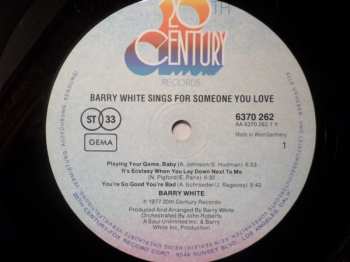 LP Barry White: Barry White Sings For Someone You Love
