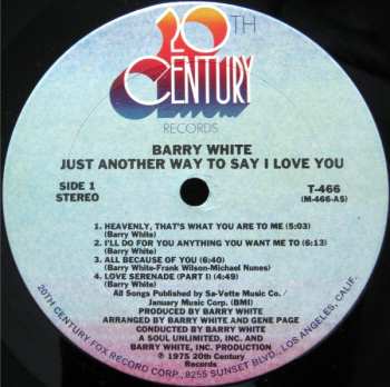 LP Barry White: Just Another Way To Say I Love You