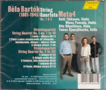 CD Béla Bartók: String Quartets No. 1 & 5