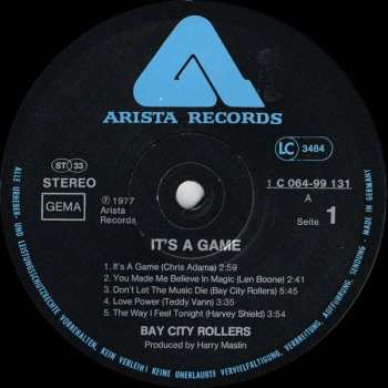 LP Bay City Rollers: It's A Game