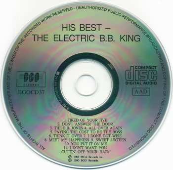 CD B.B. King: His Best - The Electric B.B. King