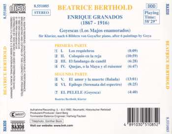 CD Enrique Granados: Beatrice Berthold - Granados