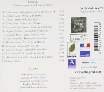 CD Beatus: Trobar: Chansons D'Amour, De La Vierge À La Dame