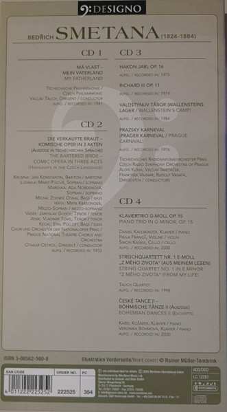 4CD/Set di cofanetti Bedřich Smetana: Bedřich Smetana