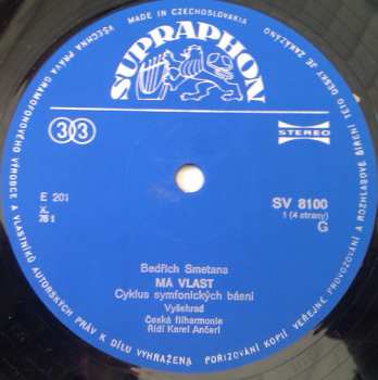 2LP/Set di cofanetti Bedřich Smetana: Má Vlast (My Country) (2xLP - 76/2)