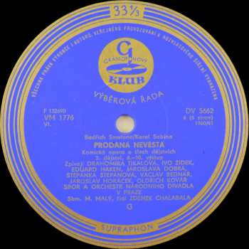 3LP Bedřich Smetana: Prodaná Nevěsta (3xLP+ BOOKLET)