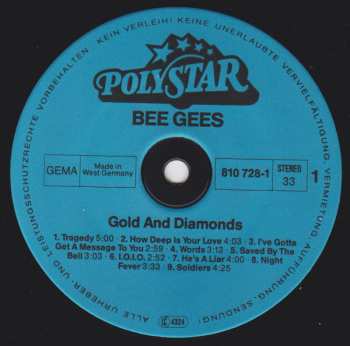 LP Bee Gees: Gold & Diamonds