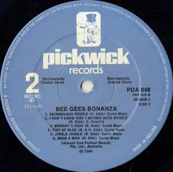 2LP Bee Gees: The Bee Gees Bonanza (The Early Days)