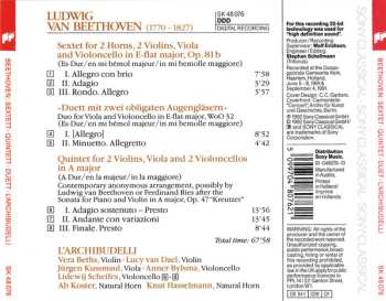 CD Ludwig van Beethoven: Sextet In E • Quintet In A "Duett Mit Zwei Obligaten Augengläsern"