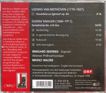 CD Ludwig van Beethoven: Beethoven Egmont-Ouvertüre - Mahler  Symphonie n° 4