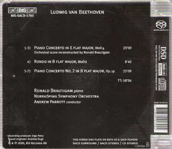 SACD Ludwig van Beethoven: Piano Concertos WoO 4 & No. 2
