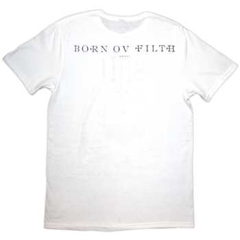 Merce Behemoth: Behemoth Unisex T-shirt: The Shit Ov God Sepia Parchment (white) (back Print) (small) S