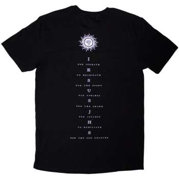 Merce Behemoth: Behemoth Unisex T-shirt: The Shit Ov God Vertical Logo Cover (black) (back Print) (small) S