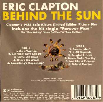 LP Eric Clapton: Behind The Sun PIC