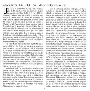 CD Béla Bartók: 44 Duos For Two Violins