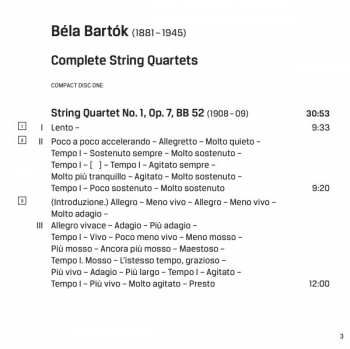 2CD Béla Bartók: Complete String Quartets