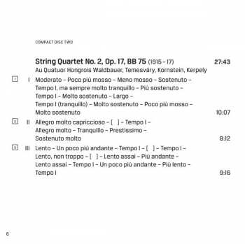 2CD Béla Bartók: Complete String Quartets