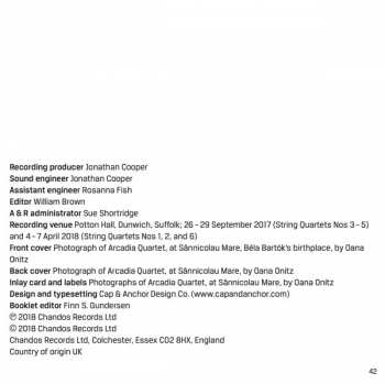 2CD Béla Bartók: Complete String Quartets
