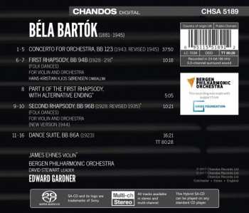 SACD Béla Bartók: Concerto For Orchestra; Dance Suite; Rhapsodies Nos 1 And 2