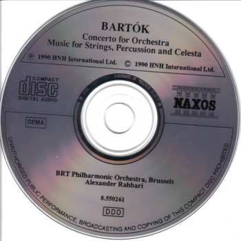 CD Béla Bartók: Concerto For Orchestra / Music For Strings, Percussion And Celesta