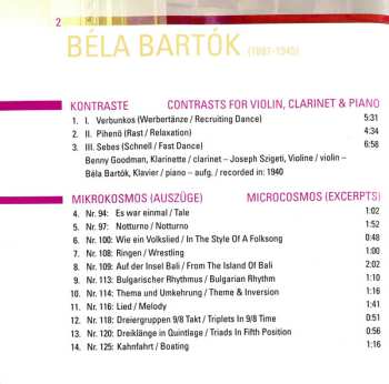 CD Béla Bartók: Kontraste / Mikrokosmos (Auszüge)