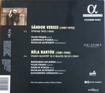 CD Béla Bartók: String Trio / Piano Quintet