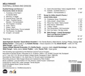 CD Béla Faragó: Dustball Songs And Dances