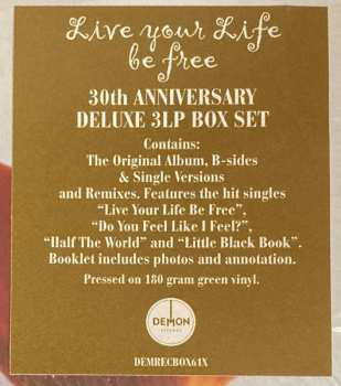 3LP/Set di cofanetti Belinda Carlisle: Live Your Life Be Free CLR | DLX | LTD