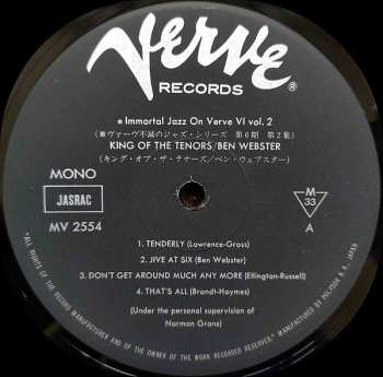 LP Ben Webster: King Of The Tenors