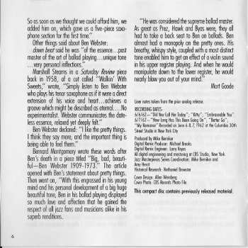 CD Ben Webster: Ben And "Sweets"