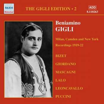 CD Beniamino Gigli: The Gigli Edition Vol.2: Milan, Camden and New York Recordings 1919-22
