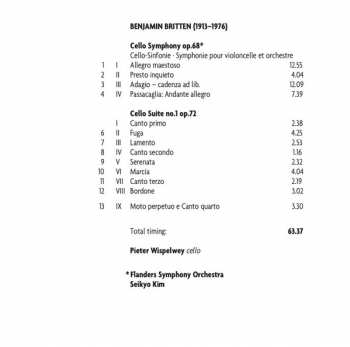 CD Benjamin Britten: Cello Symphony - Cello Suite No. 1