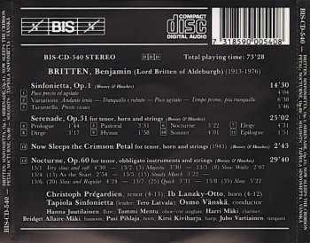 CD Benjamin Britten: Sinfonietta, Op.1 • Serenade, Op.31 • Now Sleeps The Crimson Petal • Nocturne, Op.60