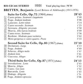 CD Benjamin Britten: The Complete Suites For Cello