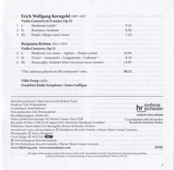 CD Benjamin Britten: Violin Concertos