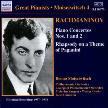 CD Sergei Vasilyevich Rachmaninoff: Moiseiwitsch 4 (Historical Recordings 1937-1948)