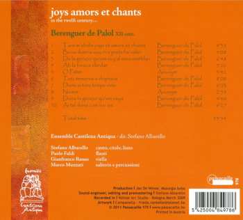 CD Berenguier de Palou: Joys Amors Et Chants