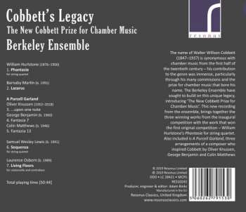 CD Berkeley Ensemble: Cobbett's Legacy: The New Cobbett Prize For Chamber Music