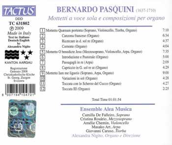 CD Bernardo Pasquini: Mottetti A Voce Sola E Composizioni Per Organo