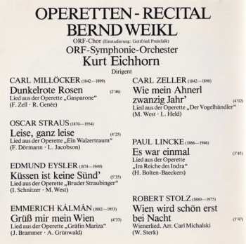CD Bernd Weikl: Operettenrecital Mit Bernd Weikle