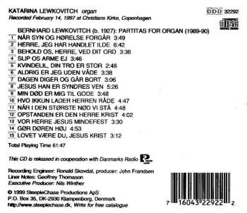 CD Bernhard Lewkovitch: Partitas For Organ. Notizen Zu Den Lübicker-Dialogen