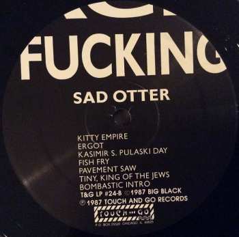 LP Big Black: Songs About Fucking